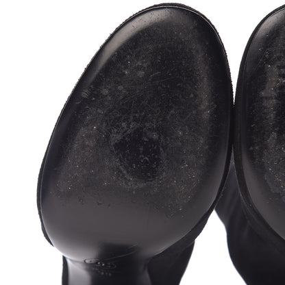 Chanel Suede Short Boots 38 Black 9 of 10
