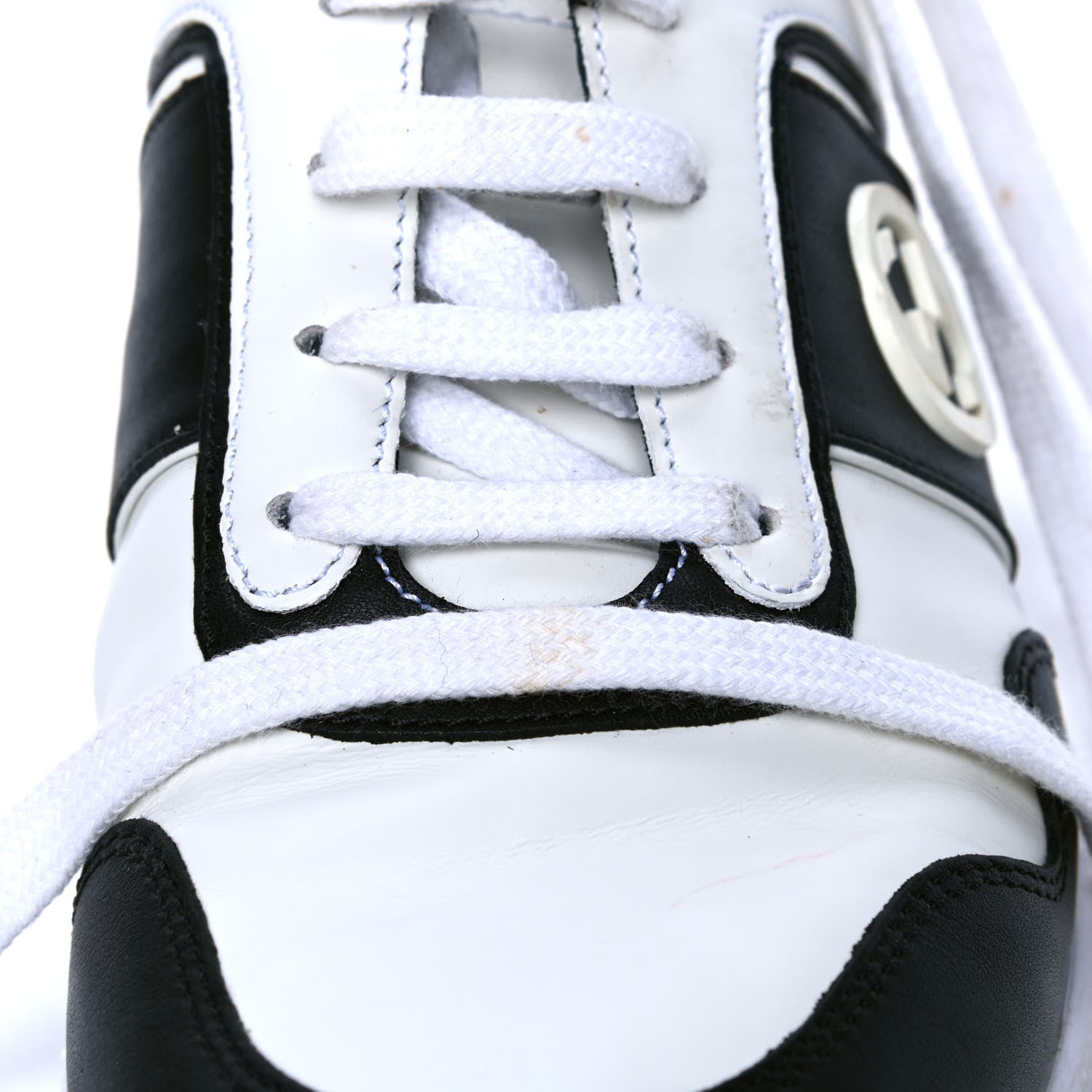Gucci Calfskin Womens Interlocking G Sneakers 37.5 Black White 7 of 7