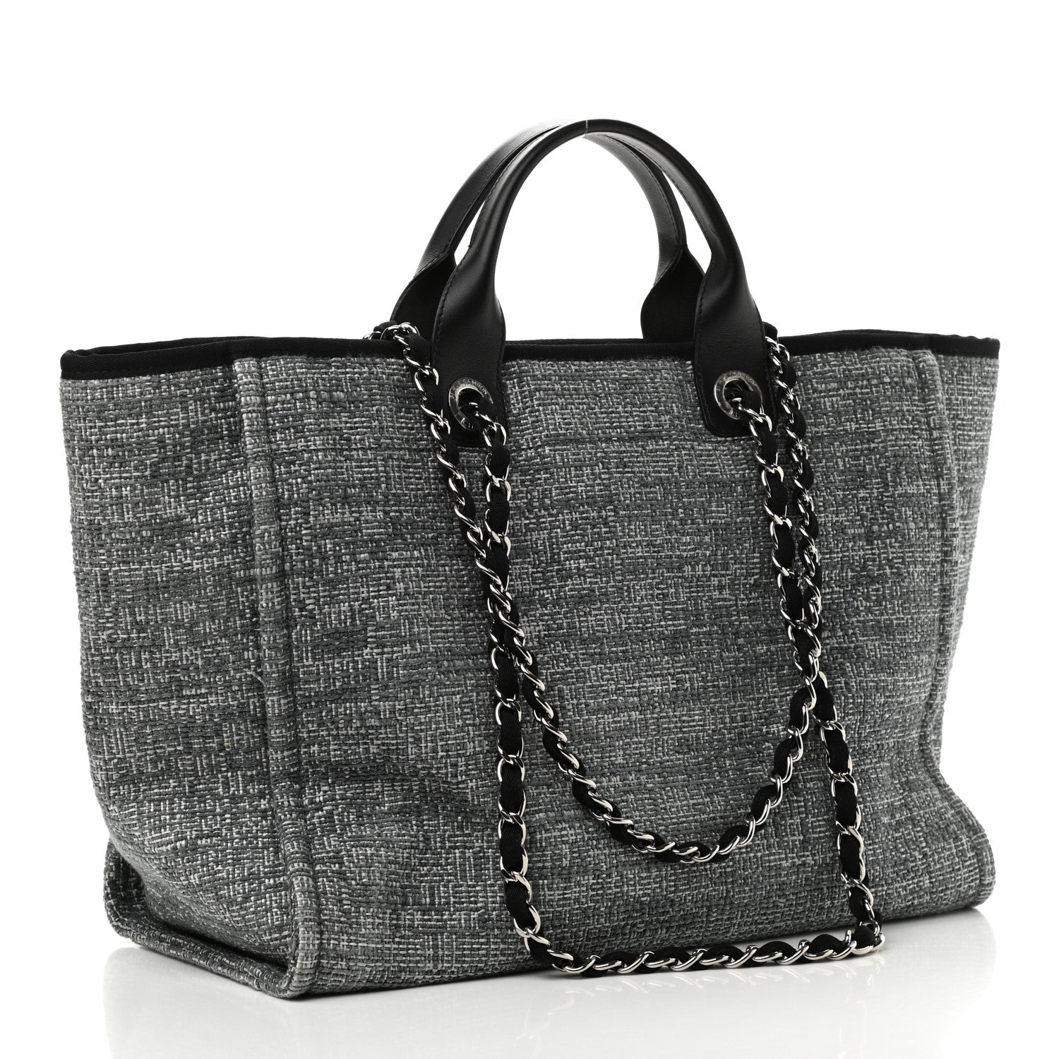 Chanel Canvas Medium Deauville Tote Charcoal 4 of 11
