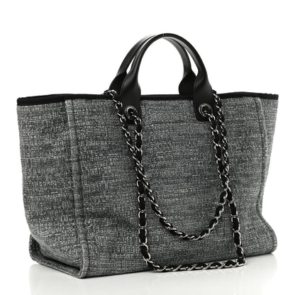 Chanel Canvas Medium Deauville Tote Charcoal 4 of 11