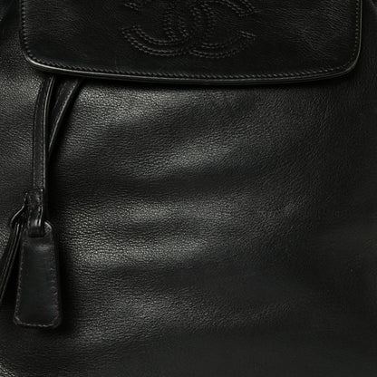 Chanel Lambskin CC Drawstring Backpack Black 8 of 9