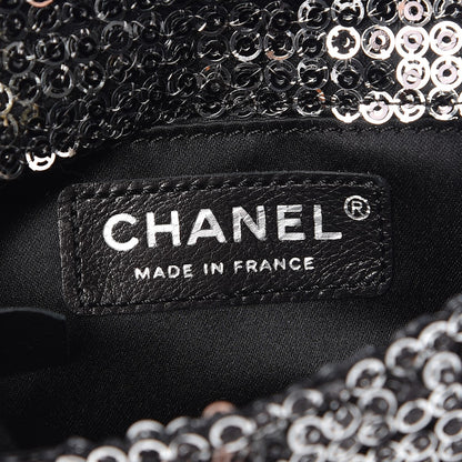 Chanel Sequin Micro Flap Dark Silver 6 of 9