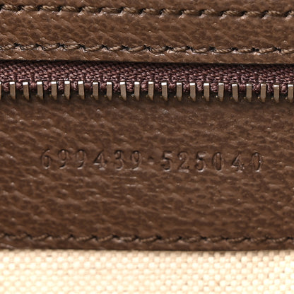 Gucci GG Supreme Monogram Textured Dollar Calfskin Web Ophidia Wristlet Shoulder Bag Beige Ebony New Acero 7 of 13
