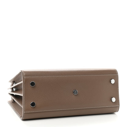 Saint Laurent Grained Calfskin Topstich Baby Sac De Jour Taupe 4 of 12