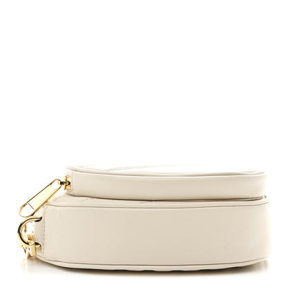 Gucci Calfskin Matelasse Diagonal Mini Interlocking G Heart Shoulder Bag Mystic White 4 of 10
