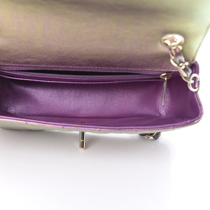Chanel Iridescent Lambskin Quilted Mini Rectangular Flap Purple 5 of 11