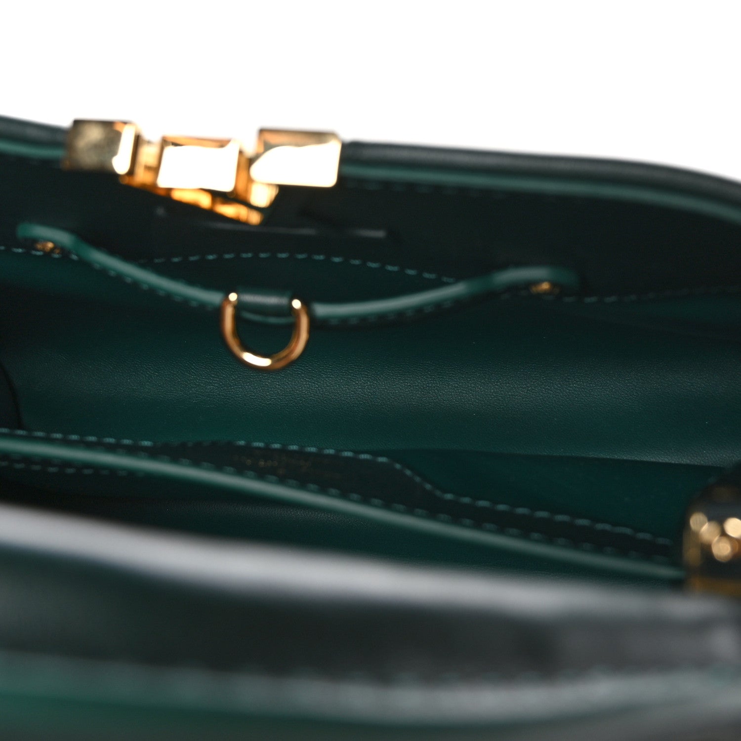 Louis Vuitton Velvet Embroidery Capucines BB Green 6 of 11
