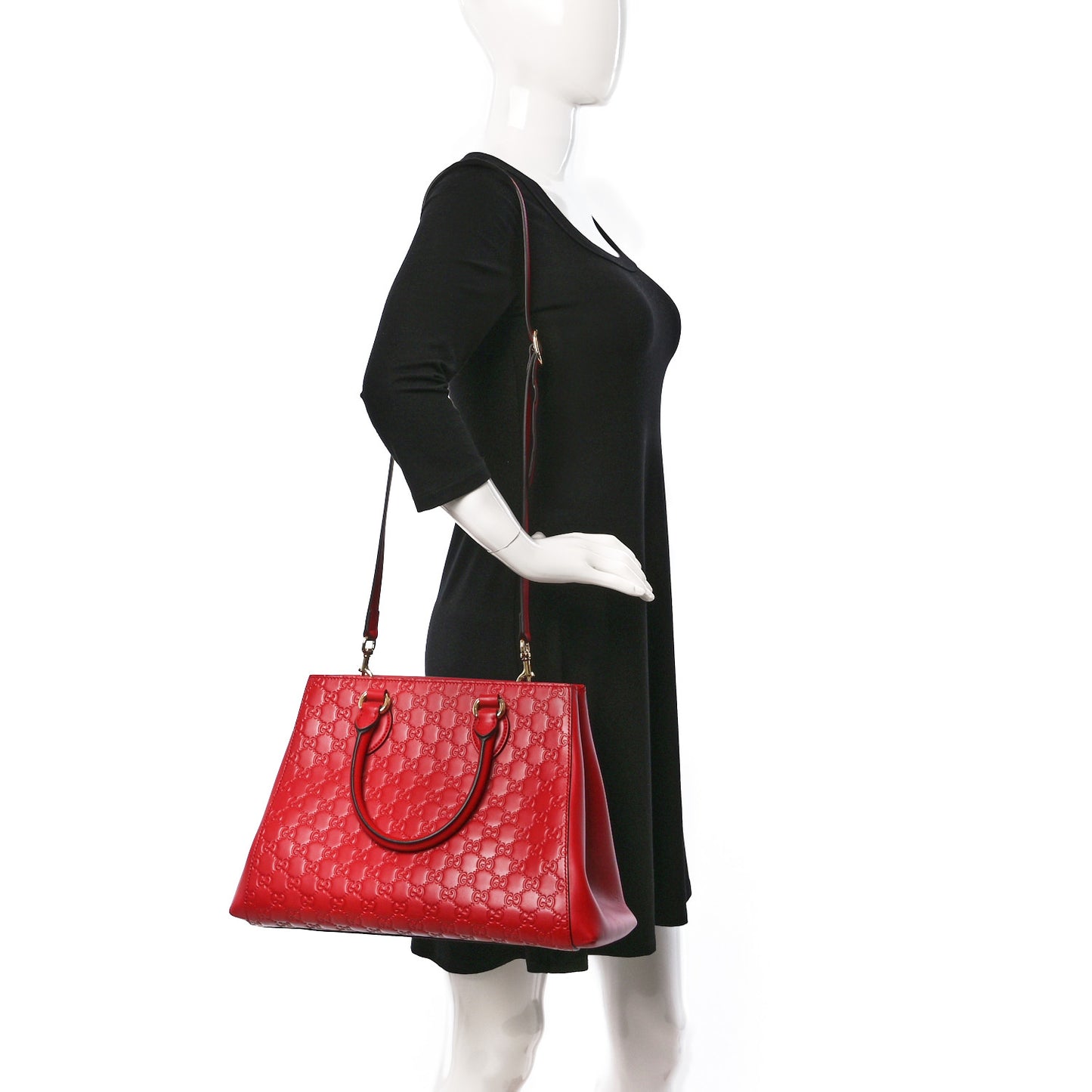 Soft Guccissima Top Handle Bag Red