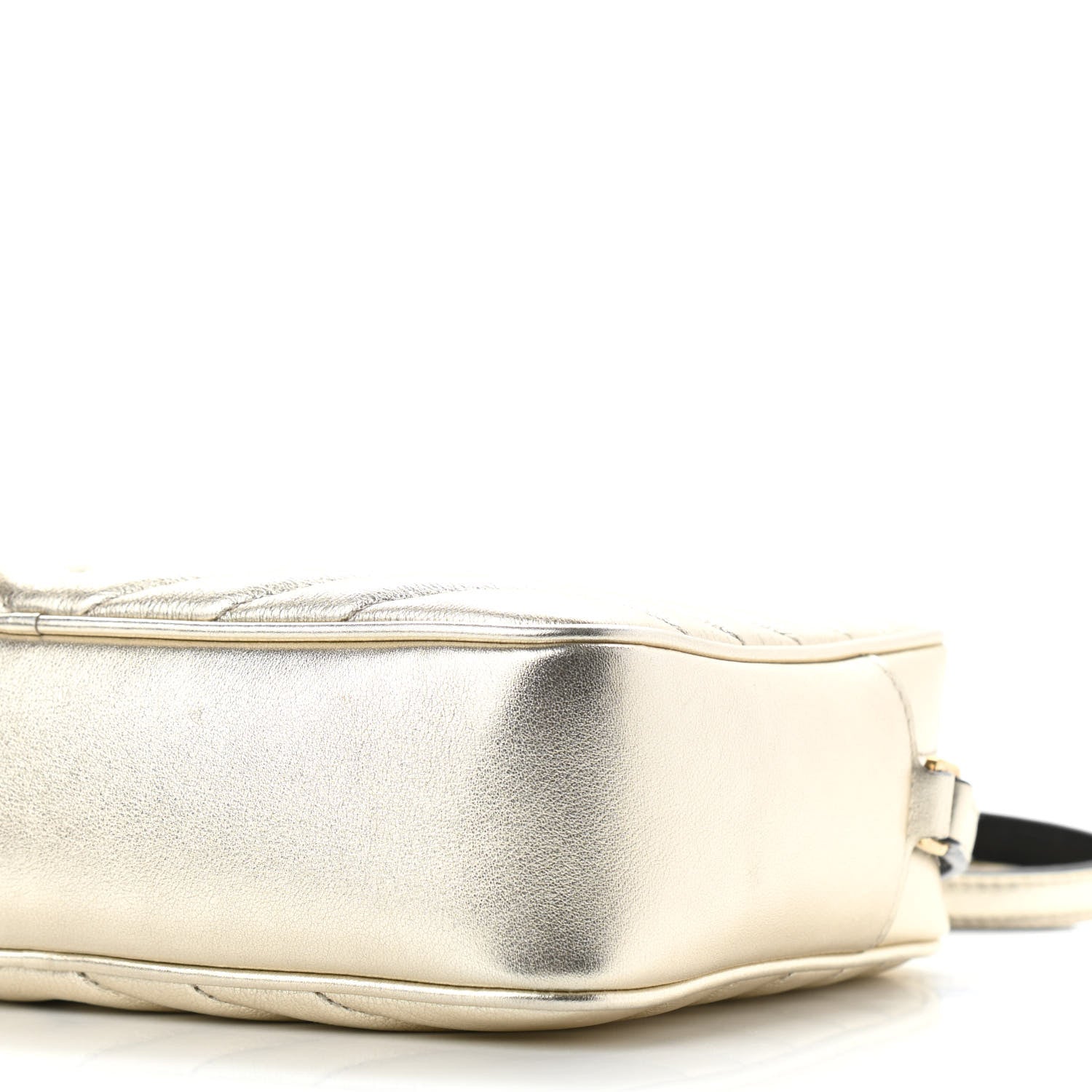 Saint Laurent Metallic Calfskin Matelasse Monogram Lou Camera Bag Platino 10 of 10