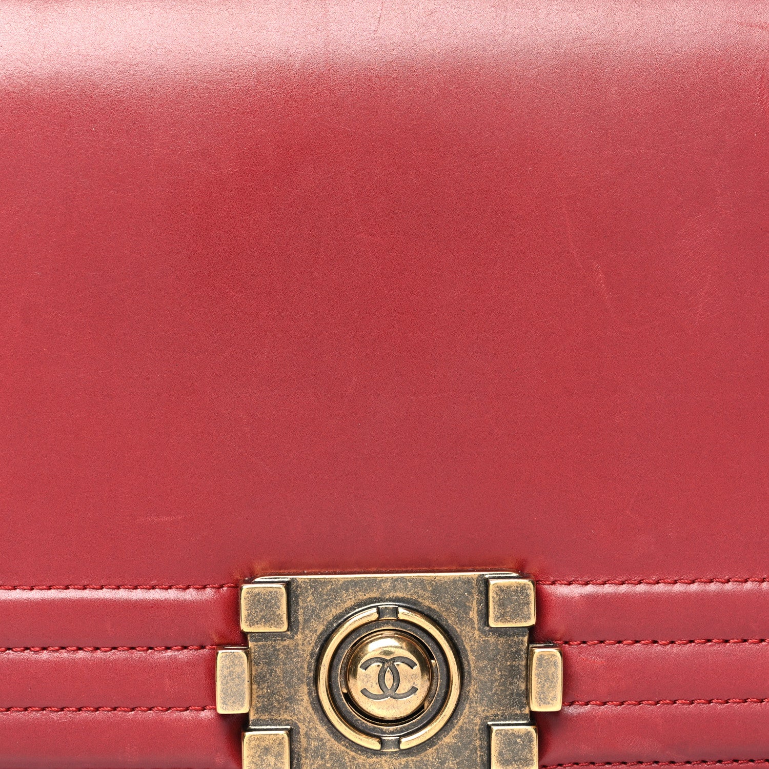 Chanel Glazed Calfskin Medium Boy Flap Red 8 of 14