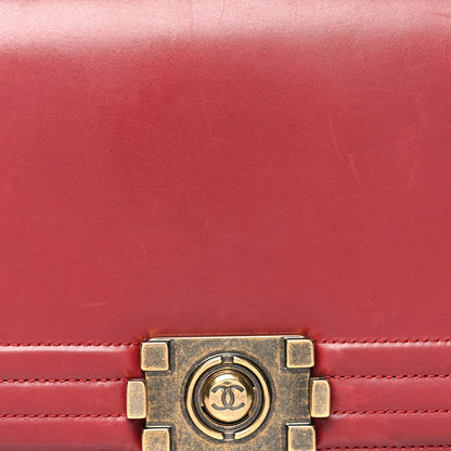 Chanel Glazed Calfskin Medium Boy Flap Red 8 of 14