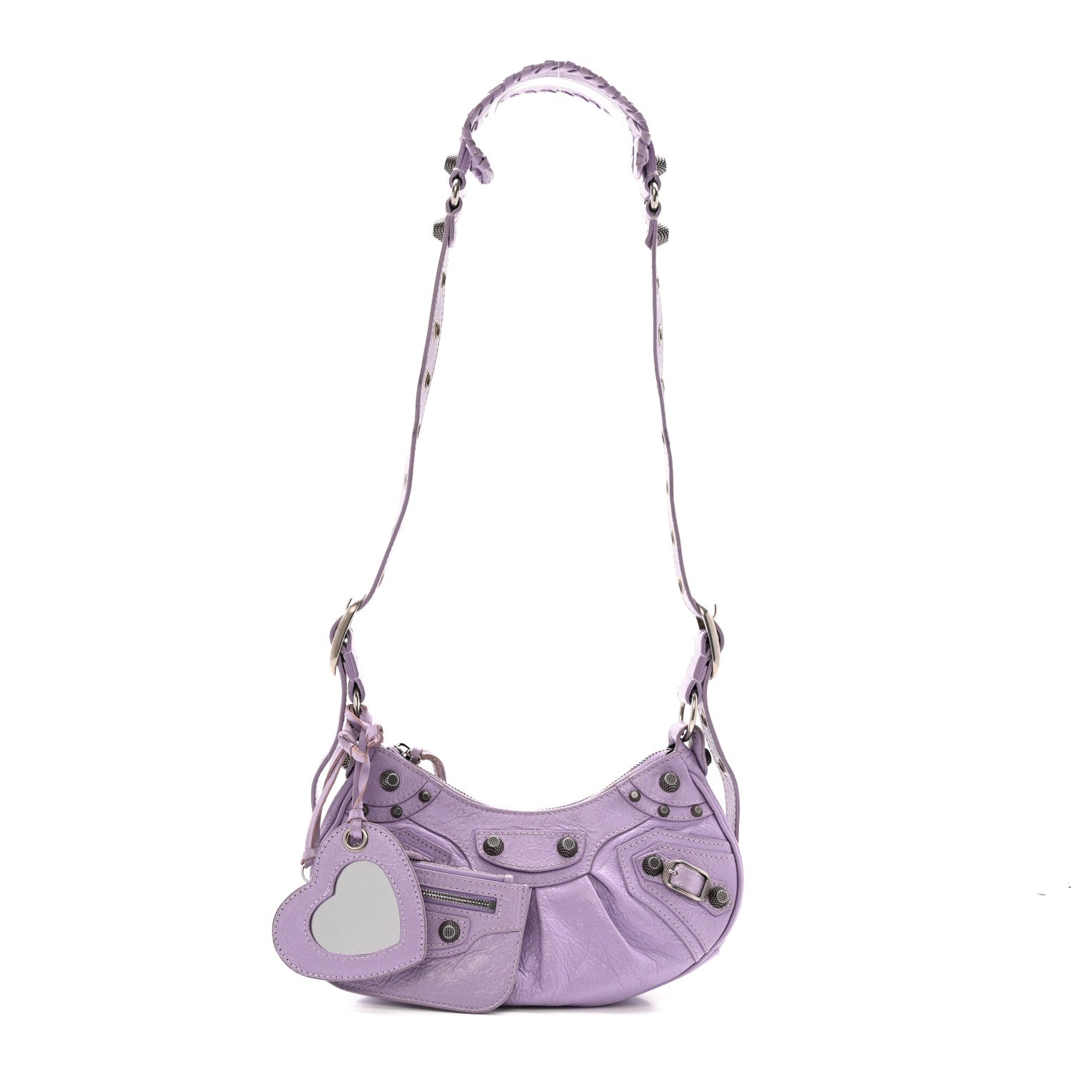 Balenciaga Agneau Arena Le Cagole Shoulder Bag XS Lilac 3 of 15