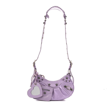 Balenciaga Agneau Arena Le Cagole Shoulder Bag XS Lilac 3 of 15