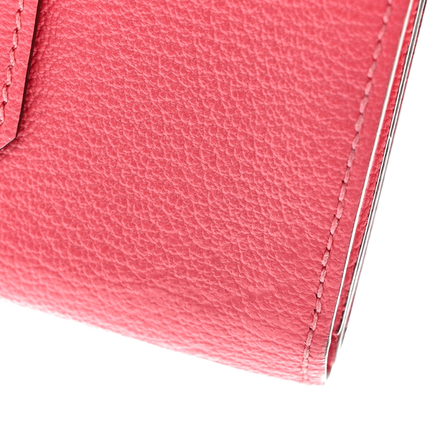 Hermes Chevre Mysore Mini Bearn Wallet Rose Lipstick 12 of 12