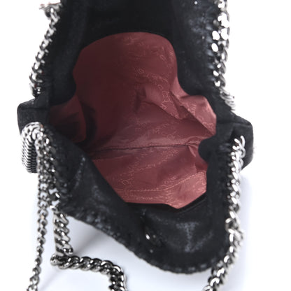 Stella McCartney Shaggy Deer Mini Falabella Fold Over Tote Black 6 of 12