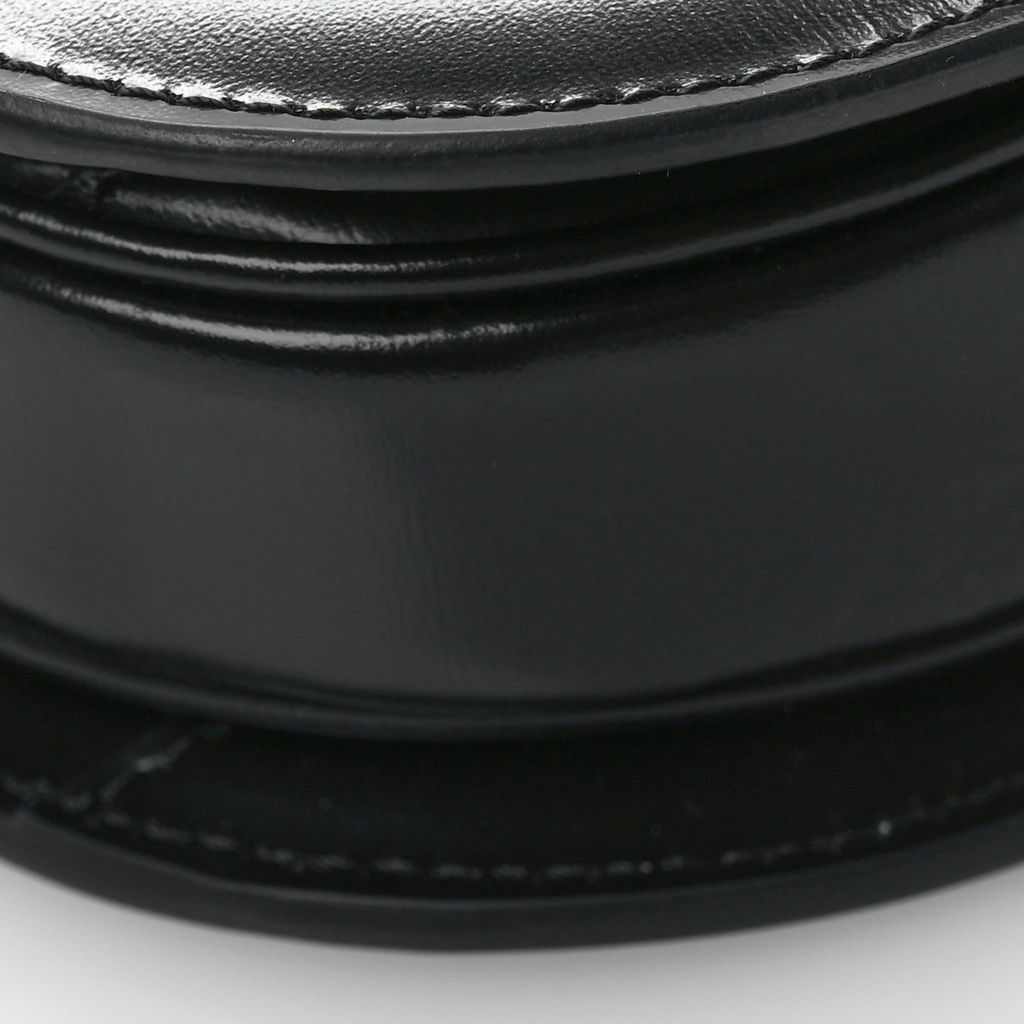 Shiny Calfskin Triomphe Mini Besace Clea Black