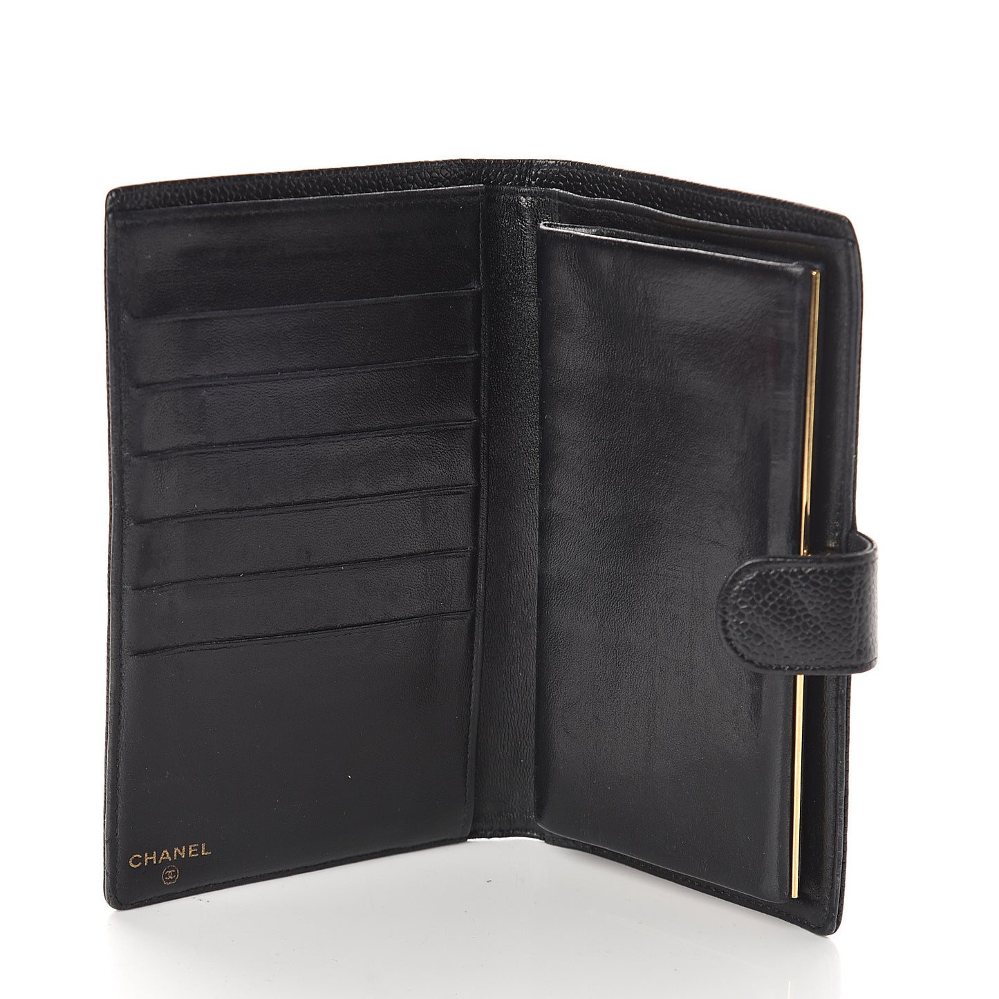 Caviar Timeless CC French Wallet Black