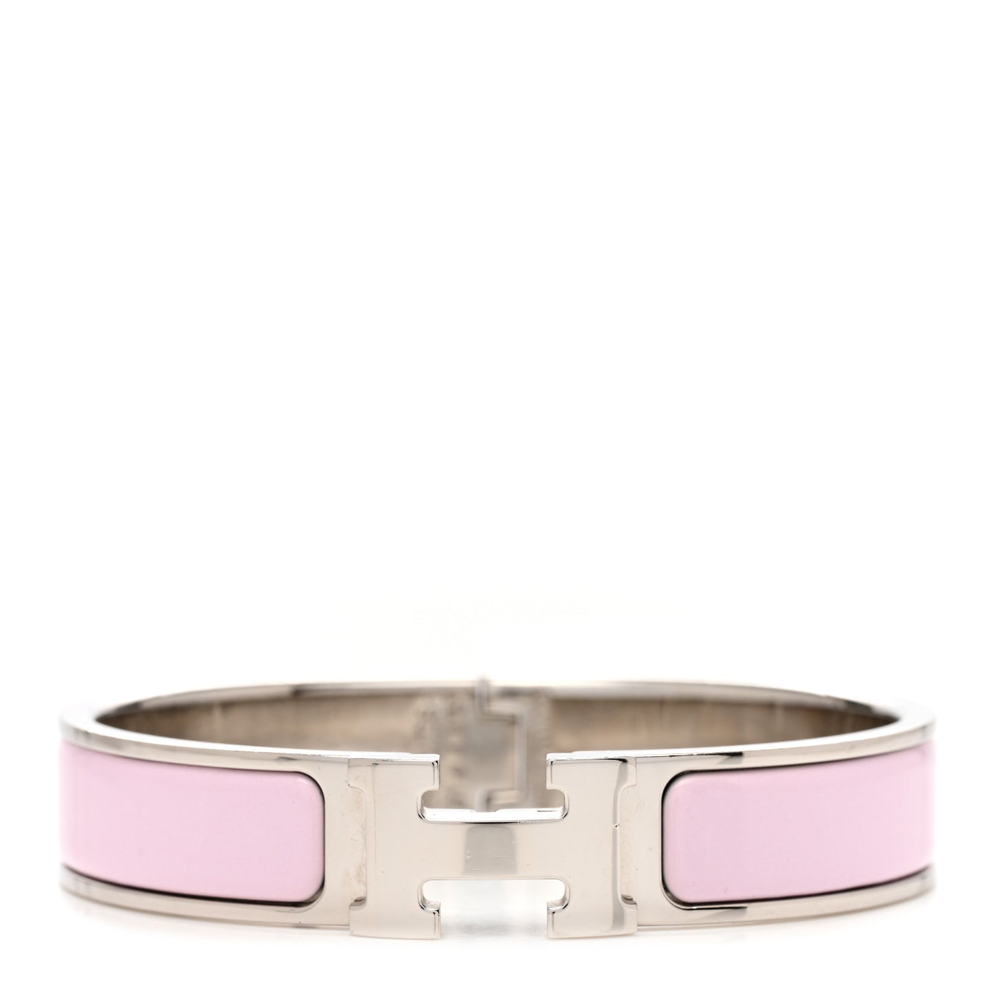 Enamel Narrow Clic Clac H Bracelet PM Rose Dragee