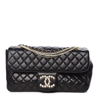 Chanel Lambskin Medium Westminster Pearl Flap Black 1 of 9