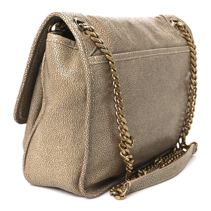 Saint Laurent Stingray Embossed Monogram Medium Niki Chain Satchel Beige 3 of 11