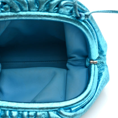 Bottega Veneta Metallic Crushed Calfskin The Mini Pouch Sky Blue 5 of 10