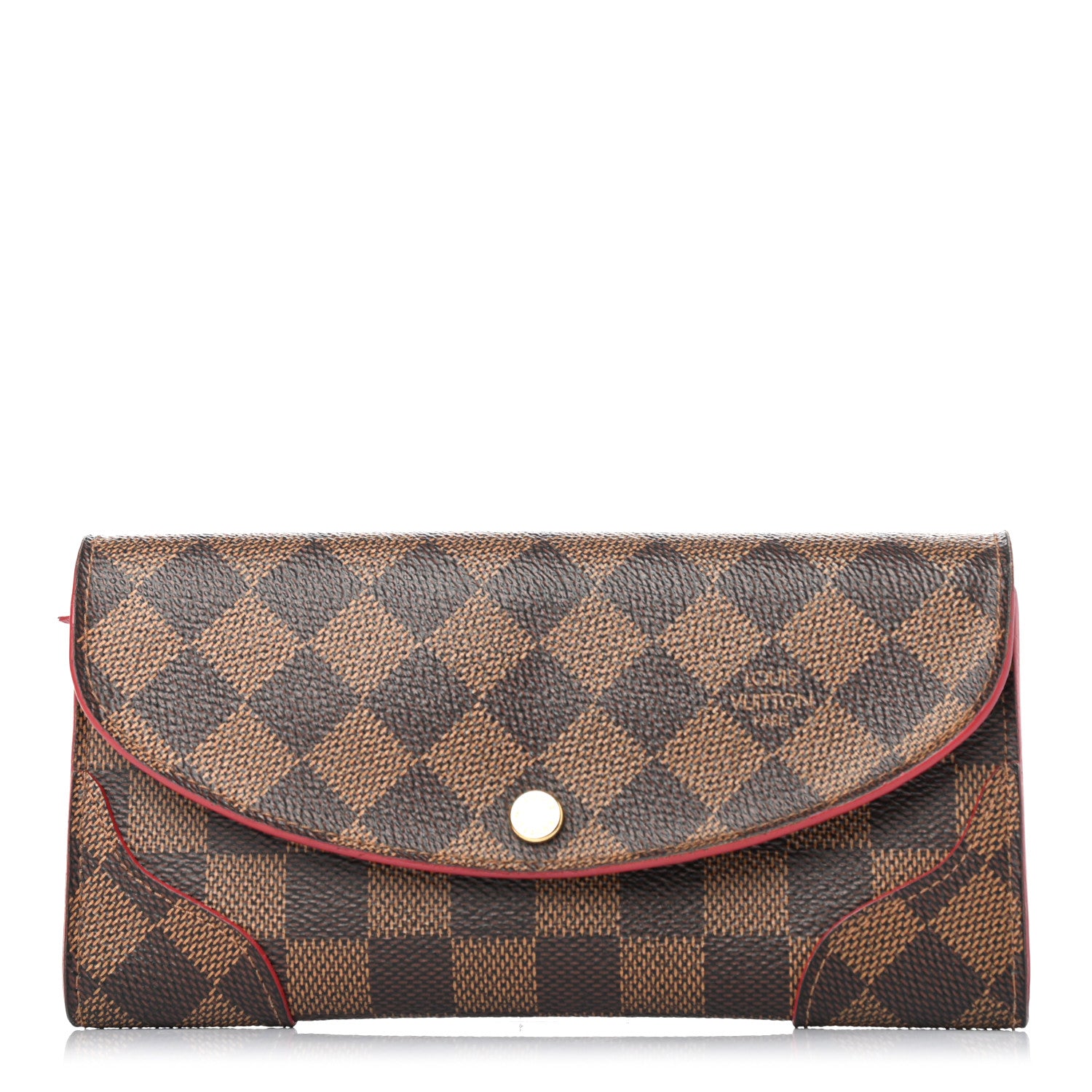 Louis Vuitton Damier Ebene Caissa Wallet Cherry 1 of 5