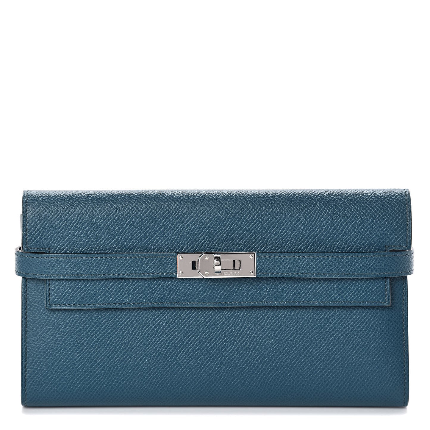 Epsom Kelly Longue Wallet Bleu Izmir