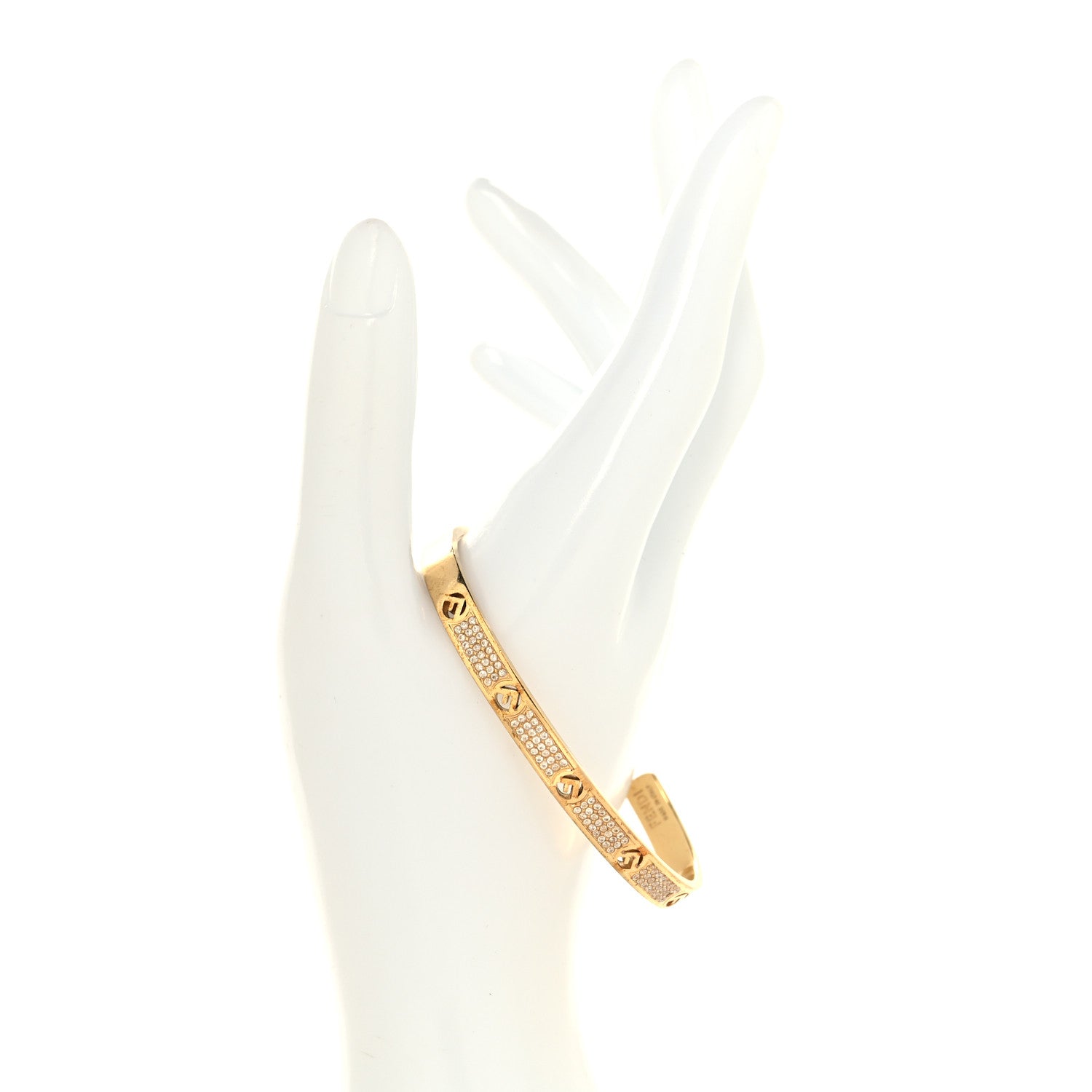 Fendi Metal Crystal F is Fendi Bracelet S Gold 1835031 – FASHIONPHILE