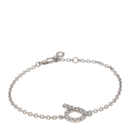 Hermes 18K White Gold Diamond Finesse Bracelet XS 1 of 3