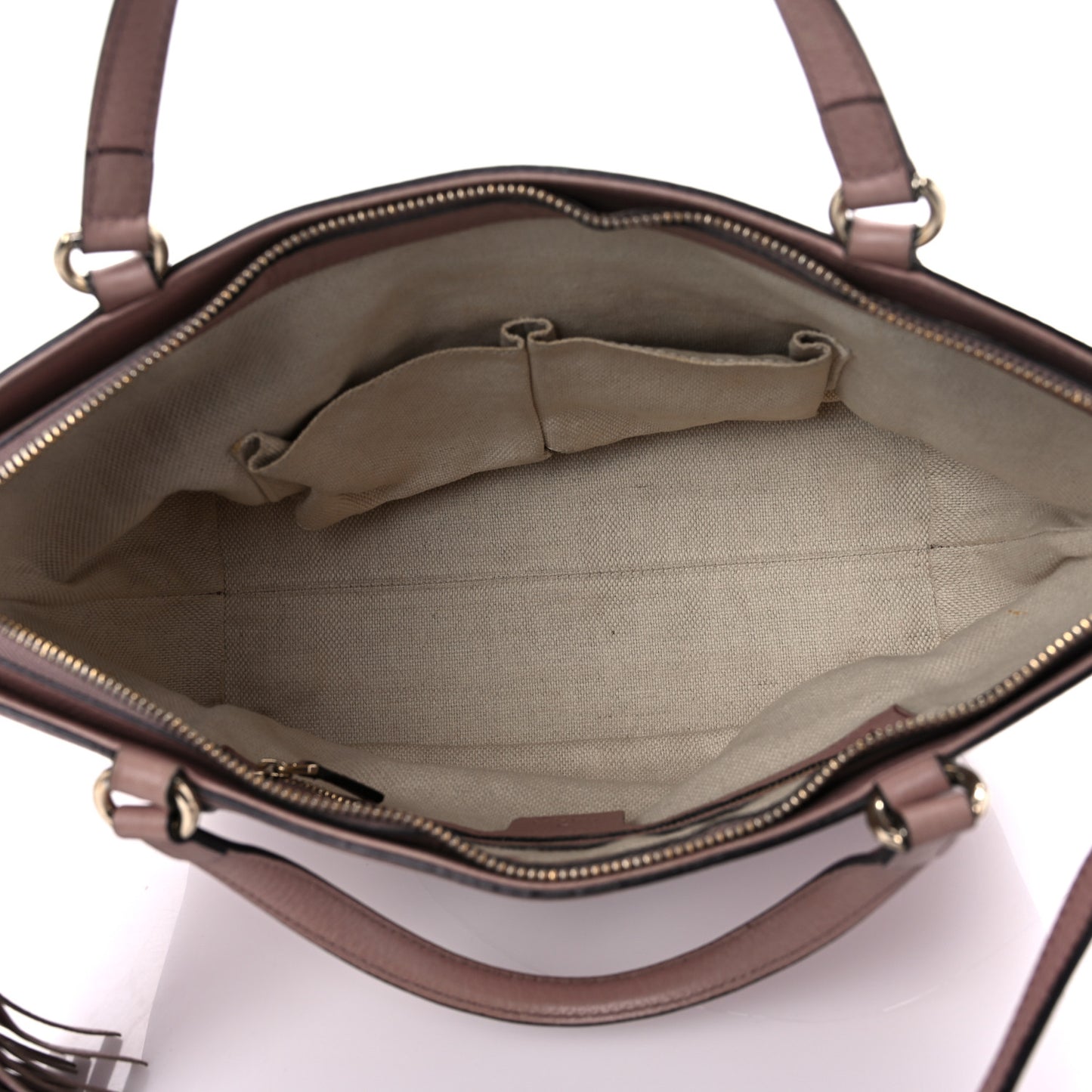 Pebbled Calfskin Small Soho Top Handle Bag Light Pink