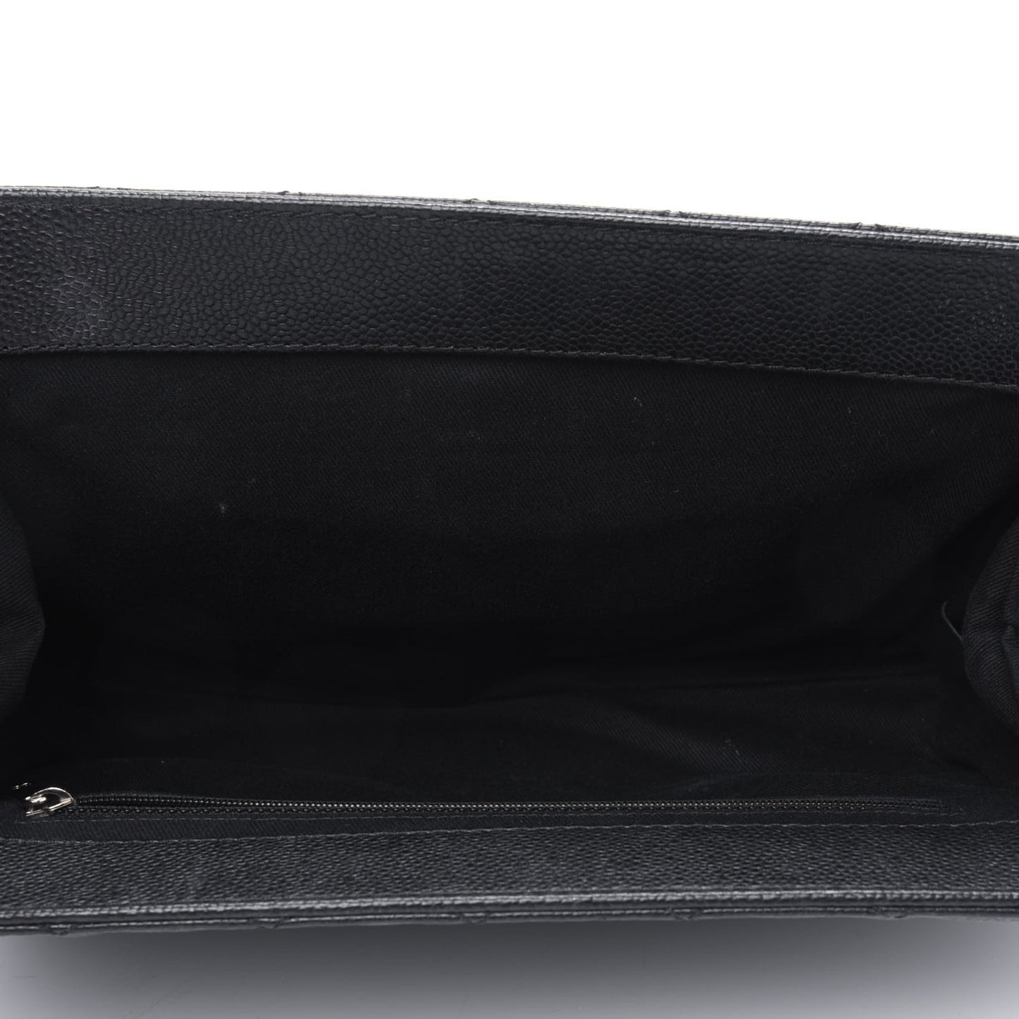 Caviar Quilted CC Large Clutch Black