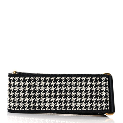 Christian Dior Canvas Houndstooth Embroidered 30 Montaigne Shoulder Strap Black White 2 of 4