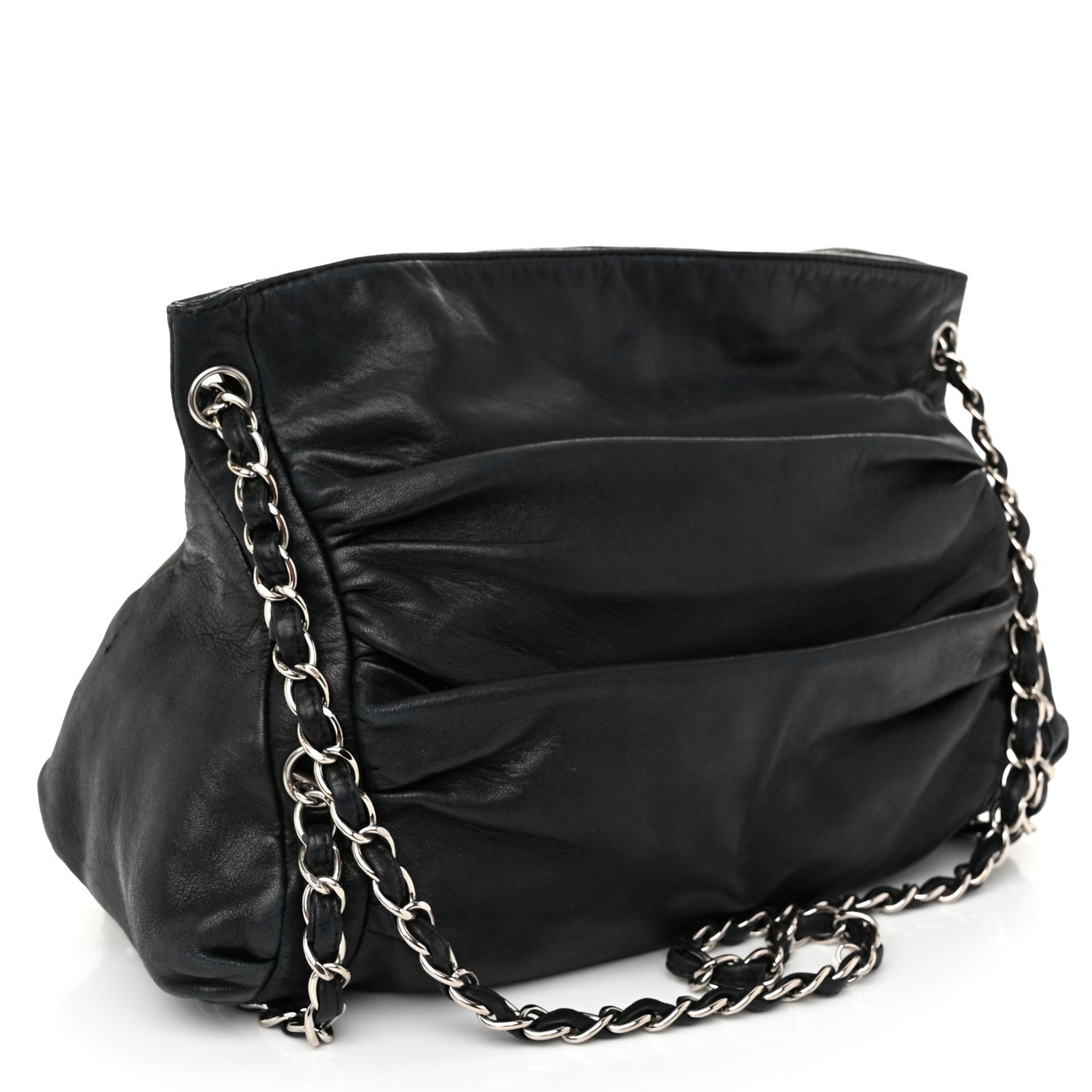Chanel Lambskin Large Sharpei Shoulder Bag Black 3 of 13