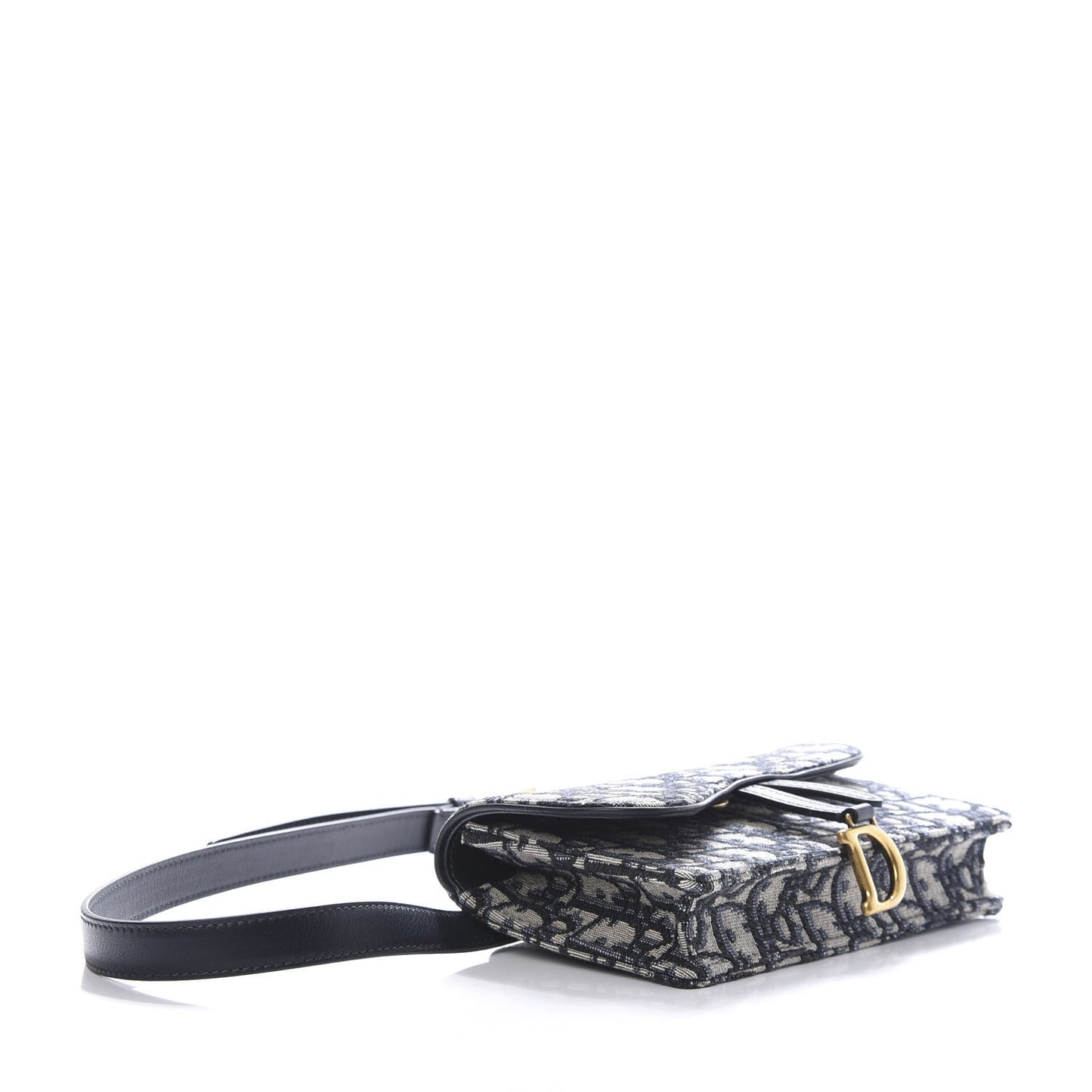 Oblique Saddle Belt Bag Blue