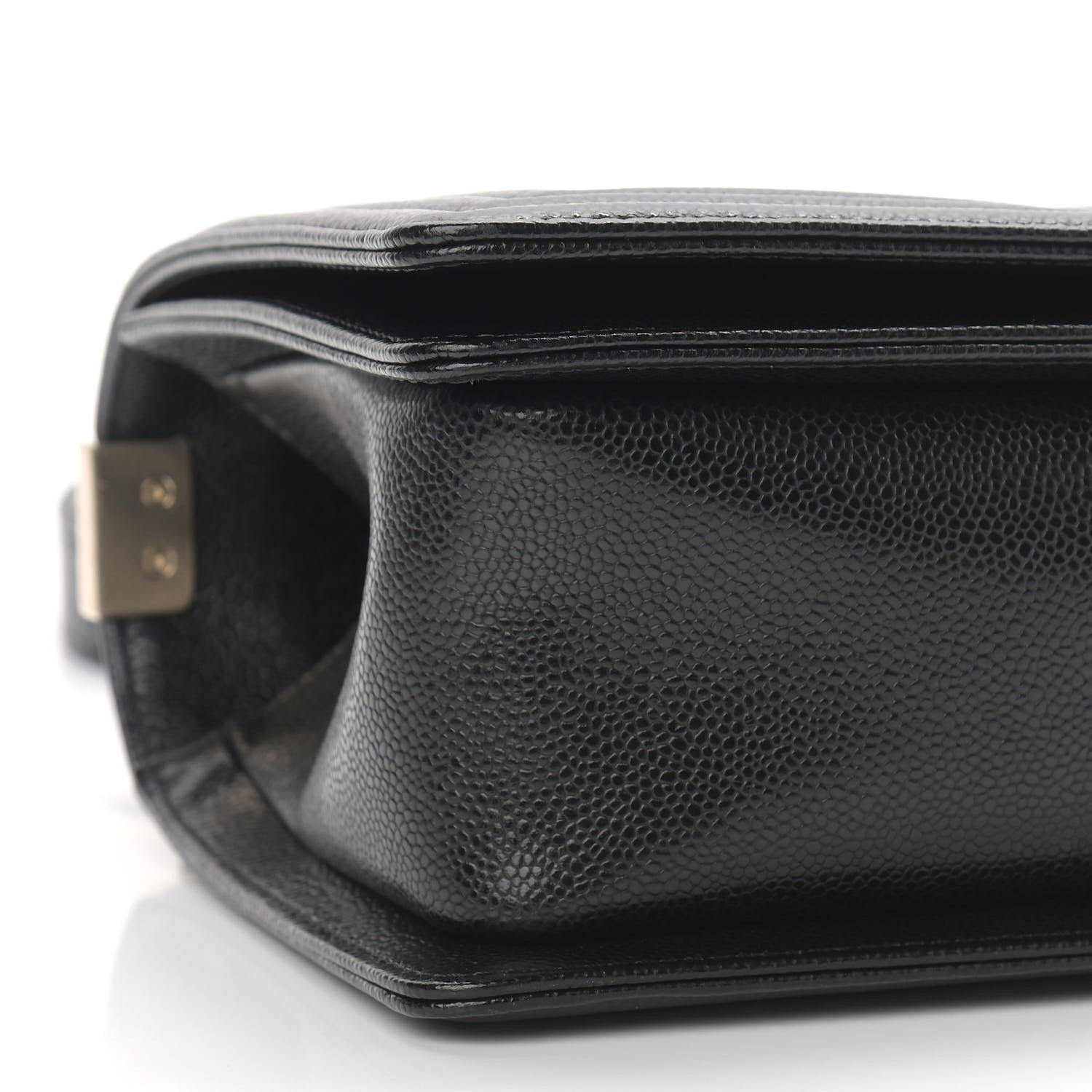 Chanel Caviar Chevron Quilted Medium Boy Flap Black 8 of 9
