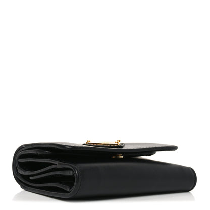 Prada Metal Tri-Fold Compact Wallet Black 4 of 6