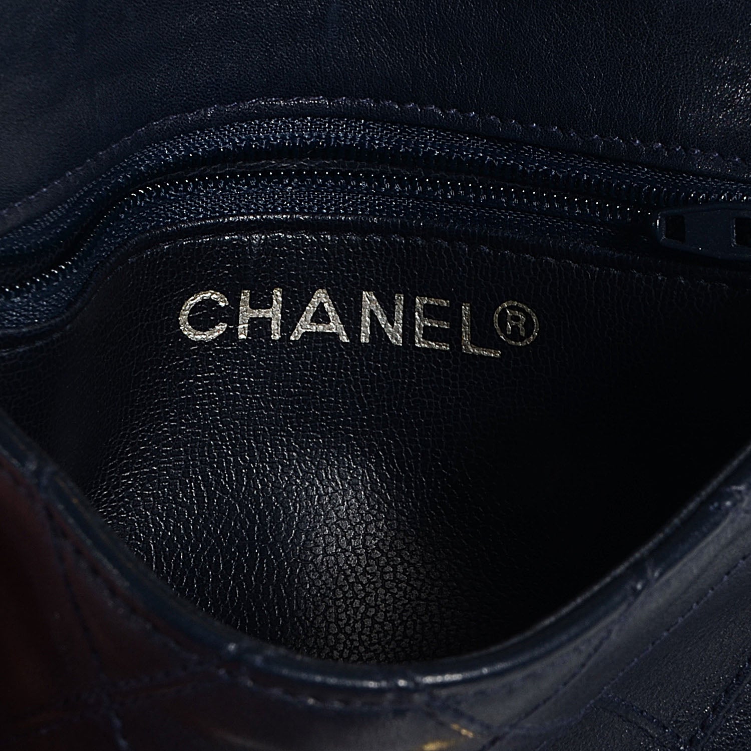 Chanel Lambskin Diamond Stitched Flap Waist Chain Belt Bag Navy 6 of 8