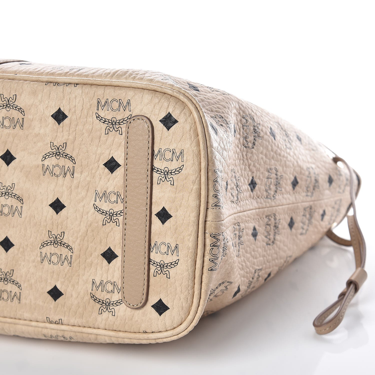MCM Visetos Medium Liz Reversible Shopper Tote Beige 18 of 20