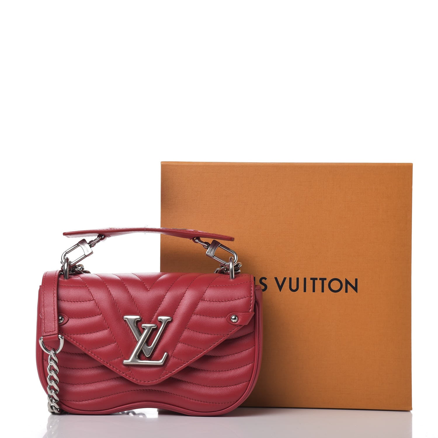 Louis Vuitton Calfskin New Wave Chain PM Scarlet 10 of 10