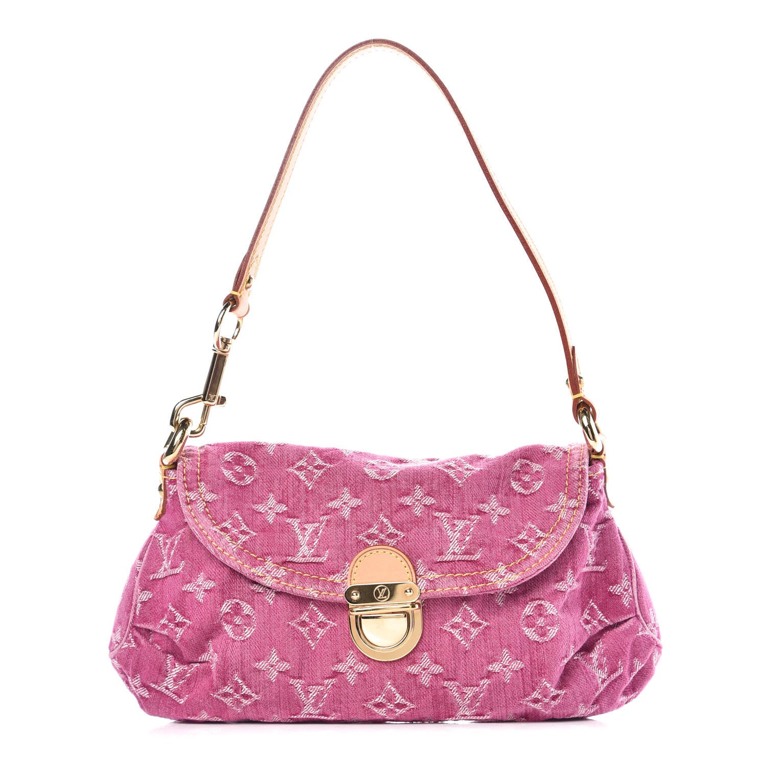 Louis Vuitton Monogram Denim Mini Pleaty Fuchsia 1 of 11