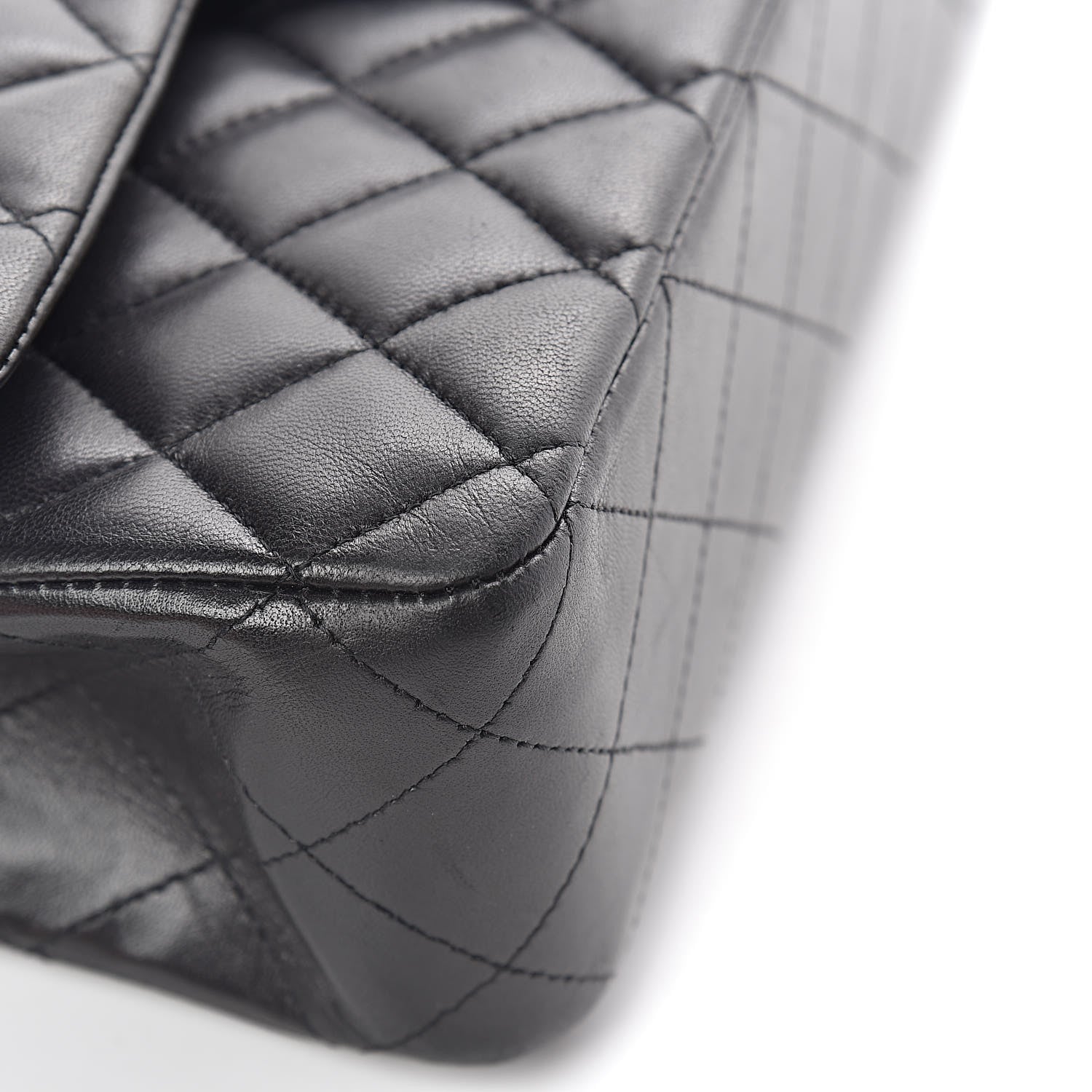 Chanel Lambskin Quilted Medium Double Flap Black 11 of 18