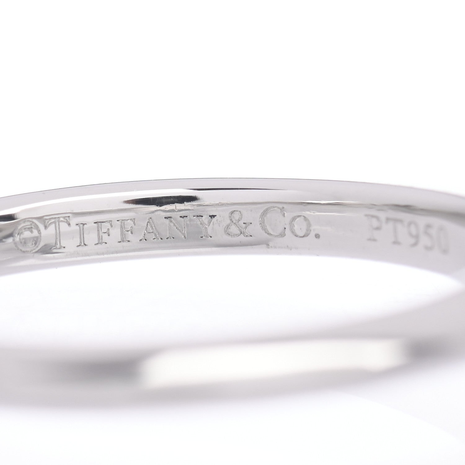 Tiffany Platinum Diamond .18ct Solitaire Ring 51 5.75 6 of 7