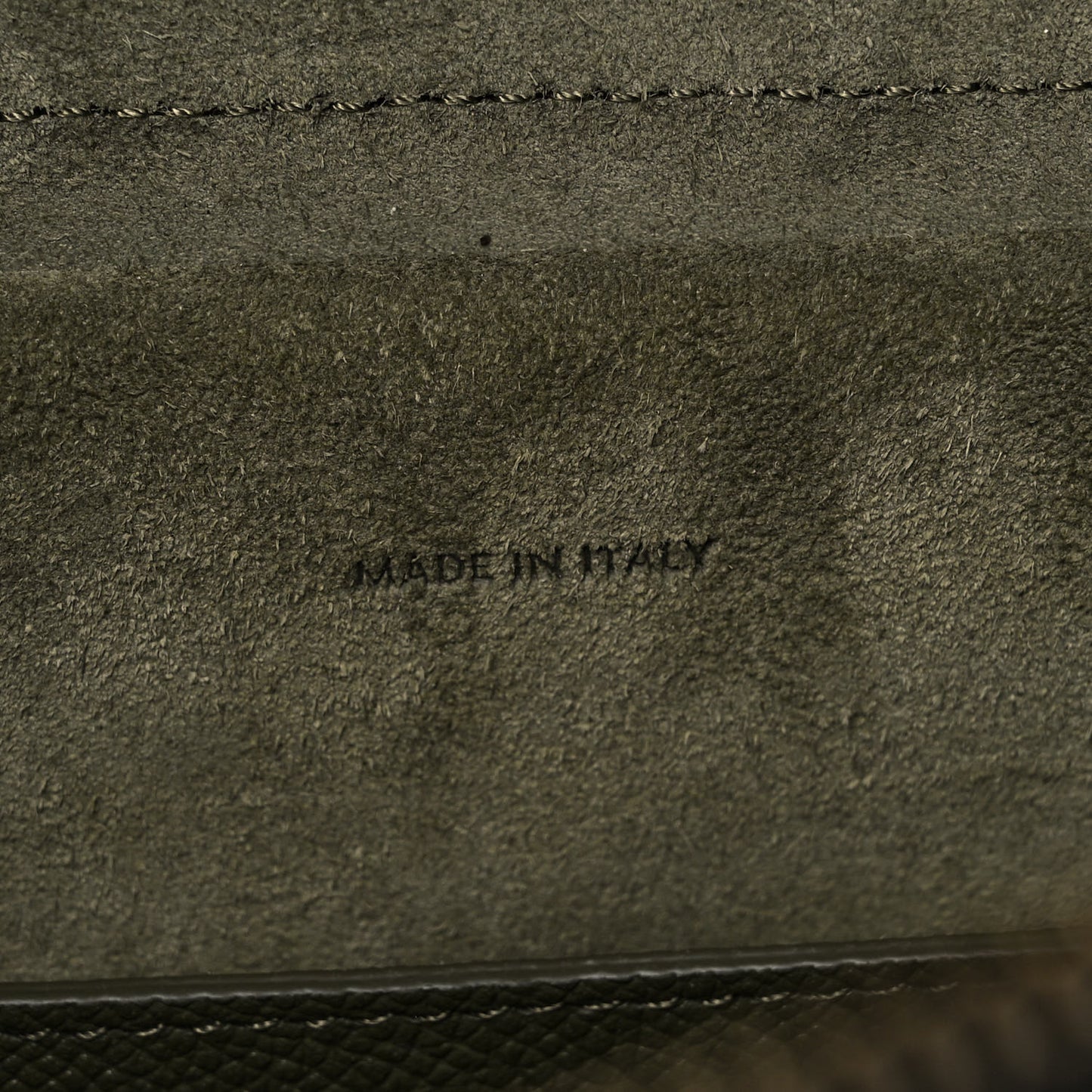 Grained Calfskin Micro Belt Bag Dark Olive