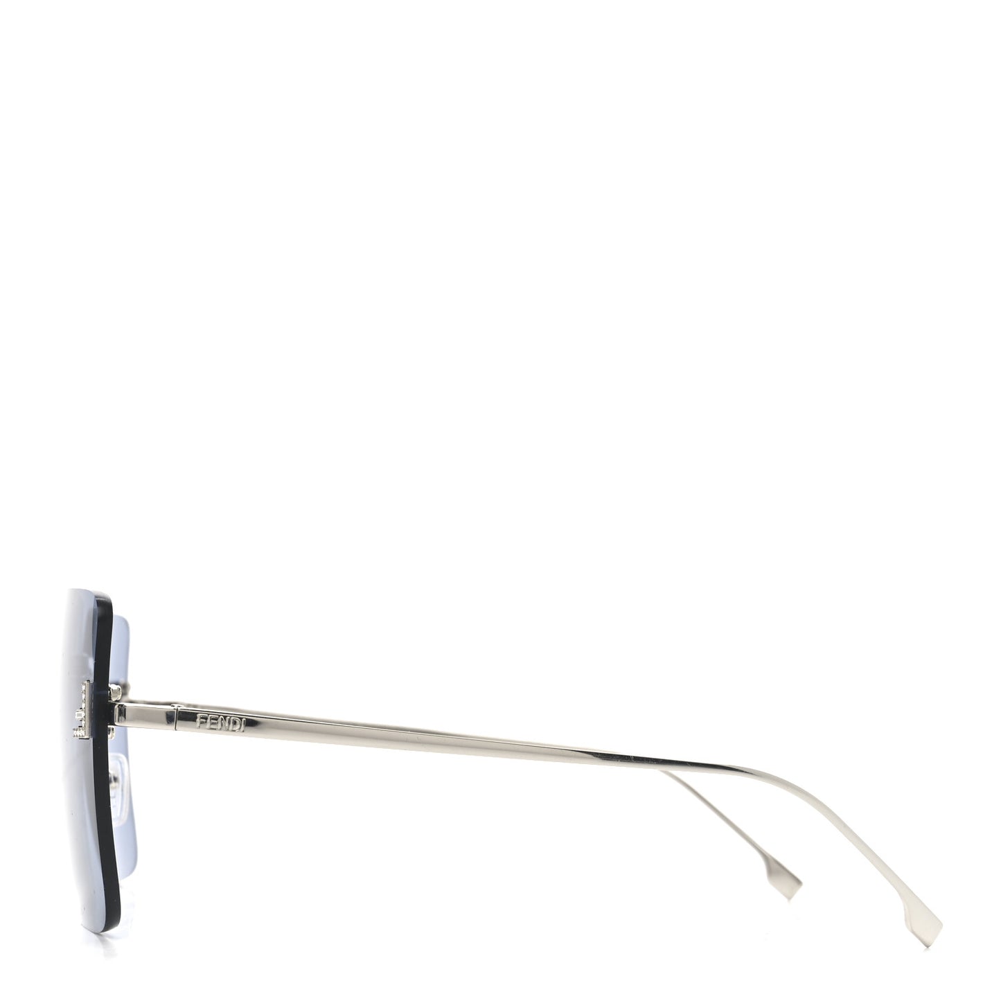 Metal Fendi First Crystal Sunglasses FE4082US Silver Blue