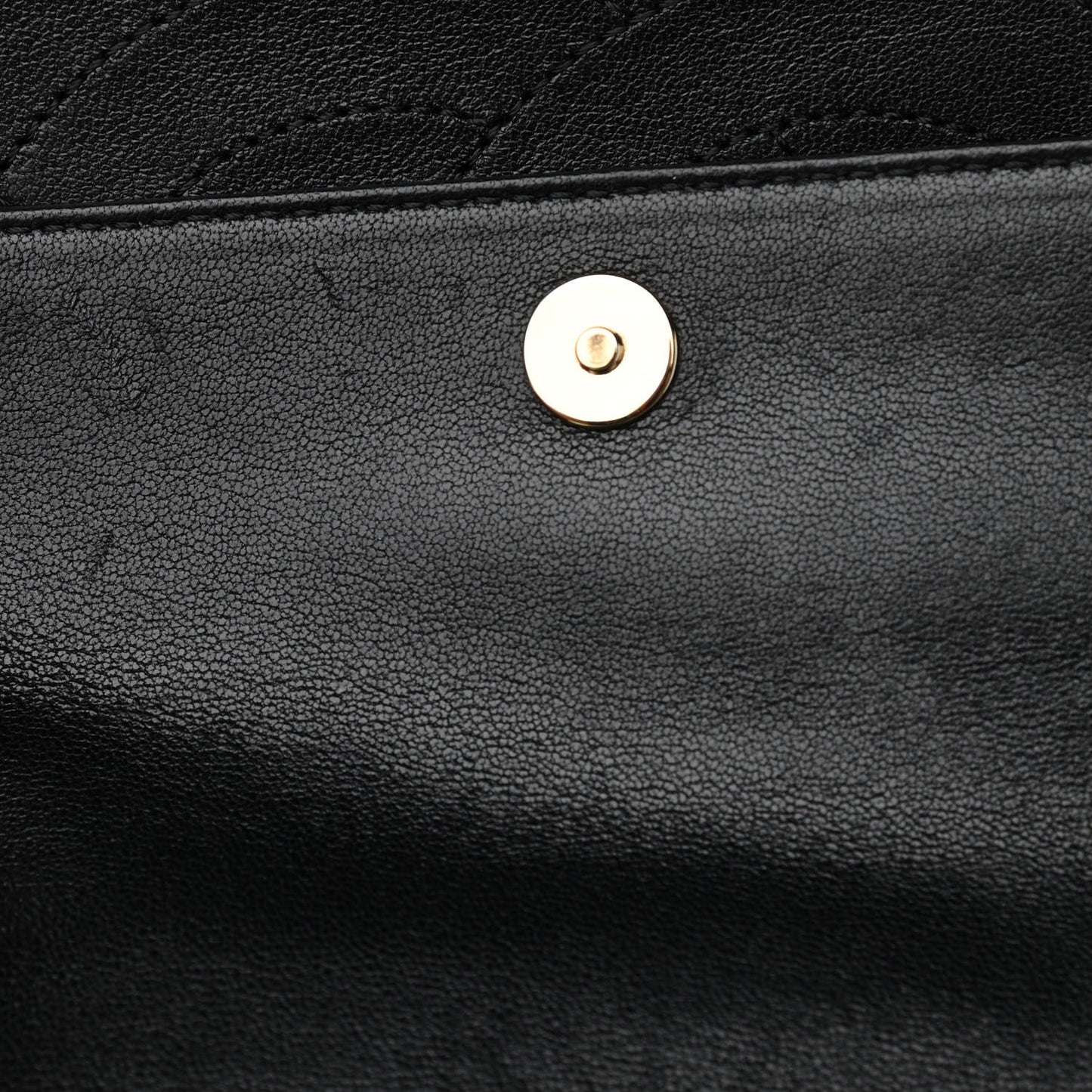 Sheepskin Chevron Quilted Medium Vintage Mademoiselle Flap Black
