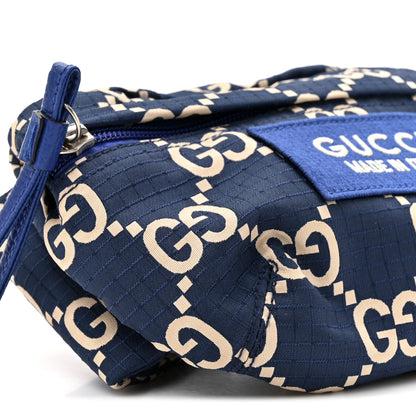 Gucci Recycled Polyester Monogram Jumbo GG Belt Bag Blue 10 of 10