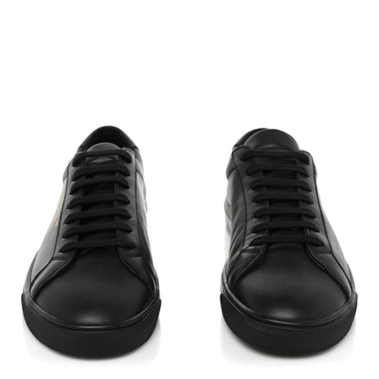 Saint Laurent Calfskin Andy Low Top Sneakers 40 Black 2 of 9
