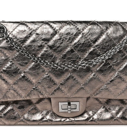 Chanel Metallic Aged Calfskin Quilted 2.55 Reissue 226 Flap Dark Gold 8 of 10