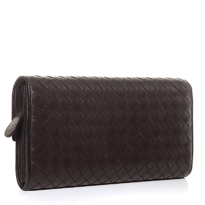Bottega Veneta Nappa Intrecciato Continental Flap Wallet Ebano 3 of 9