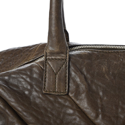 Saint Laurent Pebbled Lambskin Medium Easy Sac Olive 8 of 13